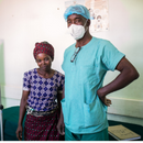 Beatriz Sebastião, 28, fistula survivor with Dr. Armando Rafael who conducts repair surgeries for obstetric fistula at the centr