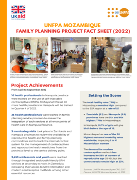 Family Planning Project Fact Sheet