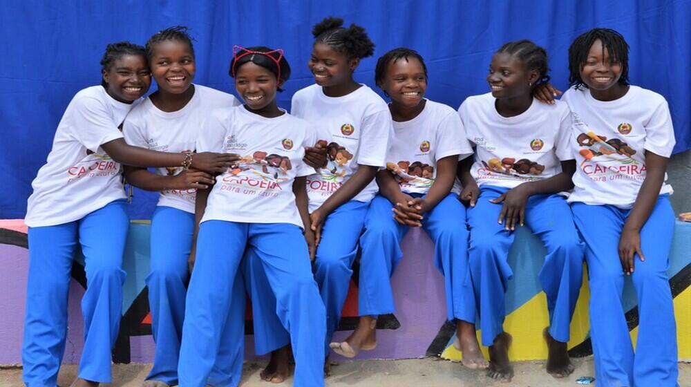 Girls who partake in the Capoeira Para Um Futuro activities as part of the Global Programme to End Child Marriage ©UNFPA Mozambi