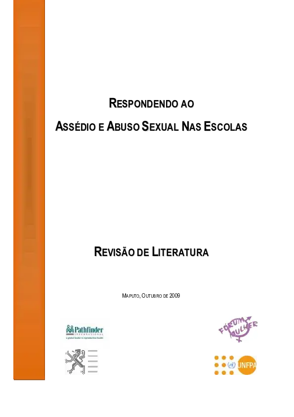 Respondendo ao assédio e abuso sexual nas escolas (revisão de literatura)