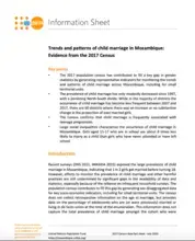 Trends and patterns of child marriage in Mozambique: 